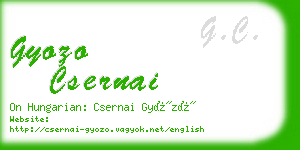 gyozo csernai business card